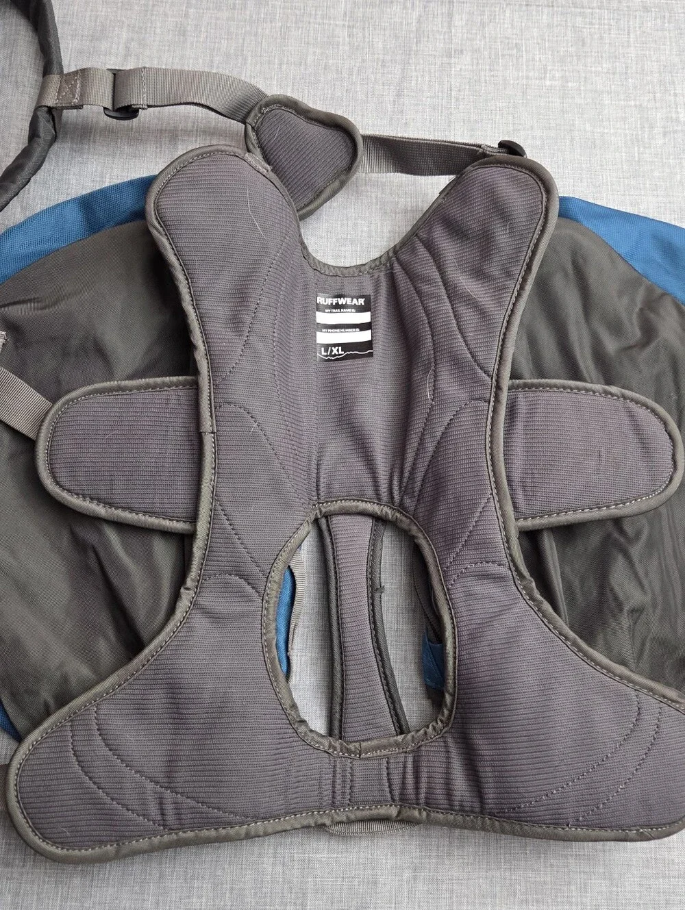 Ruffwear XL/L dog Harness With Large Pockets Blue